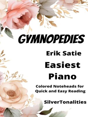 cover image of Gymnopedies Easy Piano Sheet Music with Colored Notation